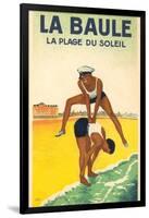 French Leap-Frog on the Beach-null-Framed Art Print