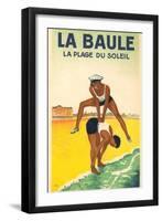 French Leap-Frog on the Beach-null-Framed Art Print