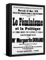 French Legislative Election Campaign Poster, Feminism and Politics-null-Framed Stretched Canvas