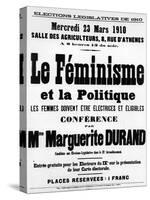 French Legislative Election Campaign Poster, Feminism and Politics-null-Stretched Canvas