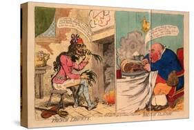 French Liberty, British Slavery, 1792-James Gillray-Stretched Canvas