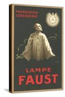 French Light Bulb Advertisement with Pierrot-null-Stretched Canvas