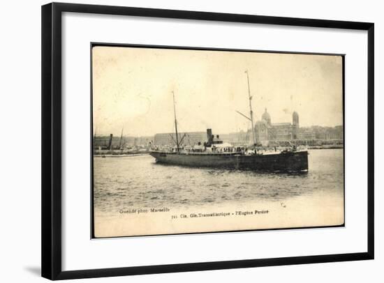 French Line, Cgt, Dampfschiff Eugène Perèire-null-Framed Giclee Print