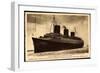 French Line, Cgt, Dampfschiff Normandie, Paquebot-null-Framed Giclee Print