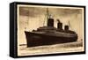 French Line, Cgt, Dampfschiff Normandie, Paquebot-null-Framed Stretched Canvas