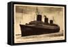 French Line, Cgt, Dampfschiff Normandie, Paquebot-null-Framed Stretched Canvas