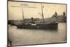 French Line, Cgt, Dampfschiff Oudjda Am Hafen-null-Mounted Giclee Print