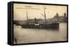 French Line, Cgt, Dampfschiff Oudjda Am Hafen-null-Framed Stretched Canvas