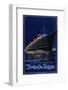 French Line Poster for the Ss Normandie Ocean Liner, 'the World's Most Perfect Ship'-null-Framed Photographic Print