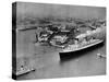 French Liner 'Normandie' Leaving Le Havre, May 1935-null-Stretched Canvas