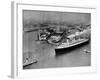 French Liner 'Normandie' Leaving Le Havre, May 1935-null-Framed Photographic Print