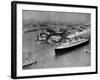 French Liner 'Normandie' Leaving Le Havre, May 1935-null-Framed Photographic Print