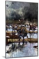 French Lst Infantry Corps Crossing of the Yser Canal, World War I, 4.45 Am, 31 July 1917-Francois Flameng-Mounted Giclee Print