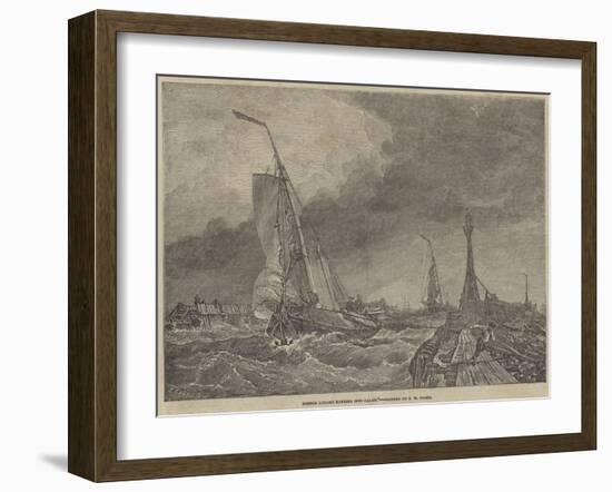 French Lugger Running into Calais-Edward William Cooke-Framed Giclee Print