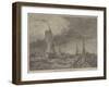 French Lugger Running into Calais-Edward William Cooke-Framed Giclee Print