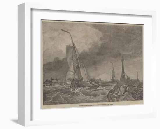 French Lugger Running into Calais-Edward William Cooke-Framed Giclee Print