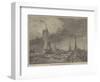 French Lugger Running into Calais-Edward William Cooke-Framed Giclee Print