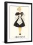 French Maid Serving Cocktails-null-Framed Art Print