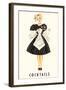 French Maid Serving Cocktails-null-Framed Art Print