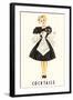 French Maid Serving Cocktails-null-Framed Art Print