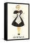 French Maid Serving Cocktails-null-Framed Stretched Canvas