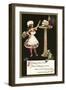 French Maid Toasting Skull-null-Framed Art Print