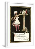 French Maid Toasting Skull-null-Framed Art Print