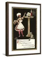 French Maid Toasting Skull-null-Framed Art Print