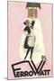 French Maid with Light Bulb-null-Mounted Art Print