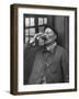 French Man Drinking a Glass of Wine-null-Framed Photographic Print