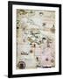 French Map of Central and South America, French, 1550-null-Framed Giclee Print