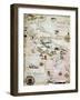 French Map of Central and South America, French, 1550-null-Framed Giclee Print