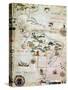 French Map of Central and South America, French, 1550-null-Stretched Canvas