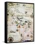 French Map of Central and South America, French, 1550-null-Framed Stretched Canvas