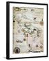 French Map of Central and South America, French, 1550-null-Framed Giclee Print