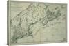 French Map of Nova Scotia and New England during Revolutionary War-null-Stretched Canvas