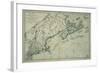 French Map of Nova Scotia and New England during Revolutionary War-null-Framed Giclee Print