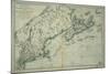 French Map of Nova Scotia and New England during Revolutionary War-null-Mounted Giclee Print