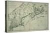 French Map of Nova Scotia and New England during Revolutionary War-null-Stretched Canvas