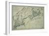 French Map of Nova Scotia and New England during Revolutionary War-null-Framed Giclee Print