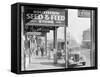 French market sidewalk scene at the Waterfront in New Orleans, Louisiana, 1935-Walker Evans-Framed Stretched Canvas