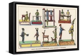 French Mechanical Toys-null-Framed Stretched Canvas