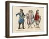 French Men's Costumes, 17th Century-null-Framed Giclee Print