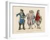 French Men's Costumes, 17th Century-null-Framed Giclee Print