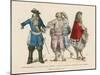 French Men's Costumes, 17th Century-null-Mounted Giclee Print