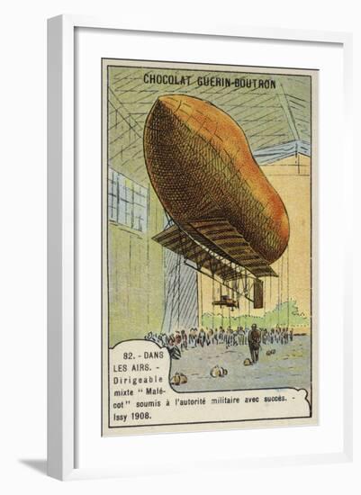 French Military Airship Malecot, Issy, France, 1908-null-Framed Giclee Print