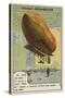 French Military Airship Malecot, Issy, France, 1908-null-Stretched Canvas