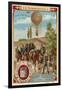 French Military Balloon in the Field, 1894-null-Framed Giclee Print