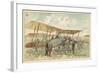 French Military Biplane-null-Framed Giclee Print