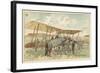 French Military Biplane-null-Framed Giclee Print